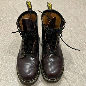 Dr. Martens Airwair deep plum color boots
